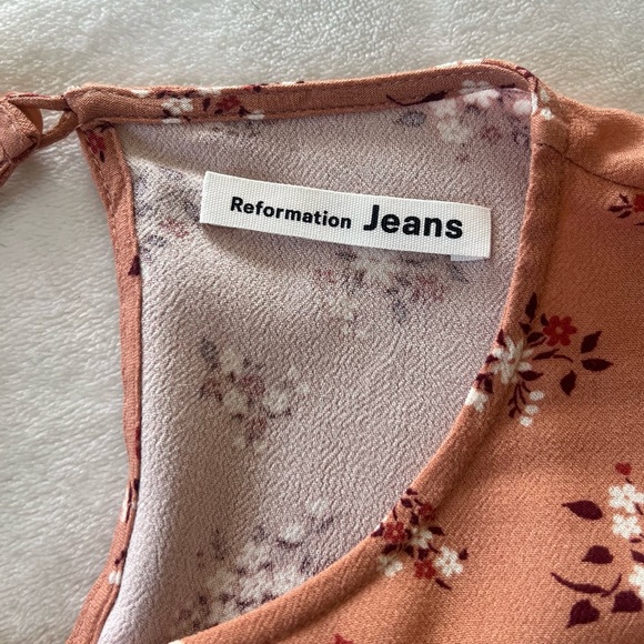 Reformation Lea Mini Dress XS in Ina Floral Peachy Spring - Picture 2 of 6
